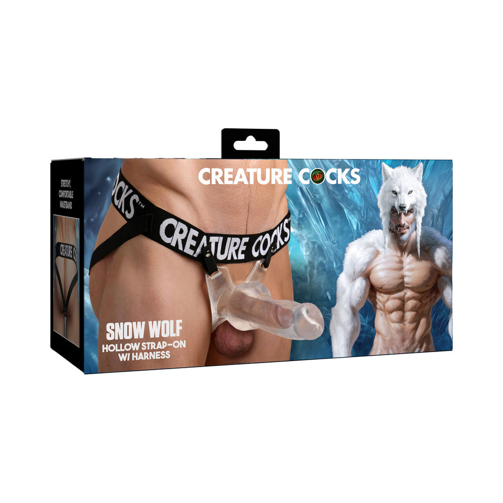 Creature Cocks Snow Wolf Hollow Strap-On w/Harness