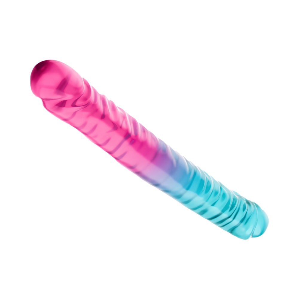 Blush B Yours 18" XX Large Double Dong Candy Papi - Multi Colors