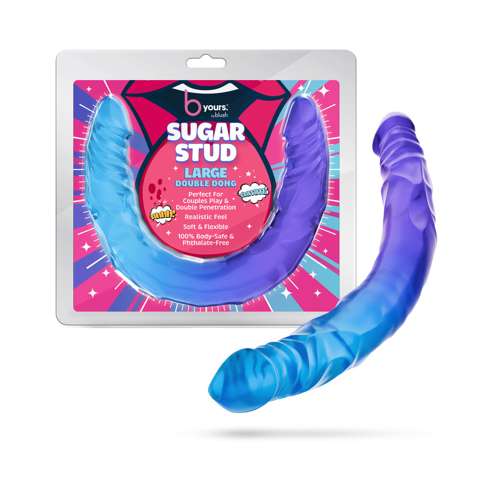 Blush B Yours 14" Large Double Dong Sugar Stud - Multi Color