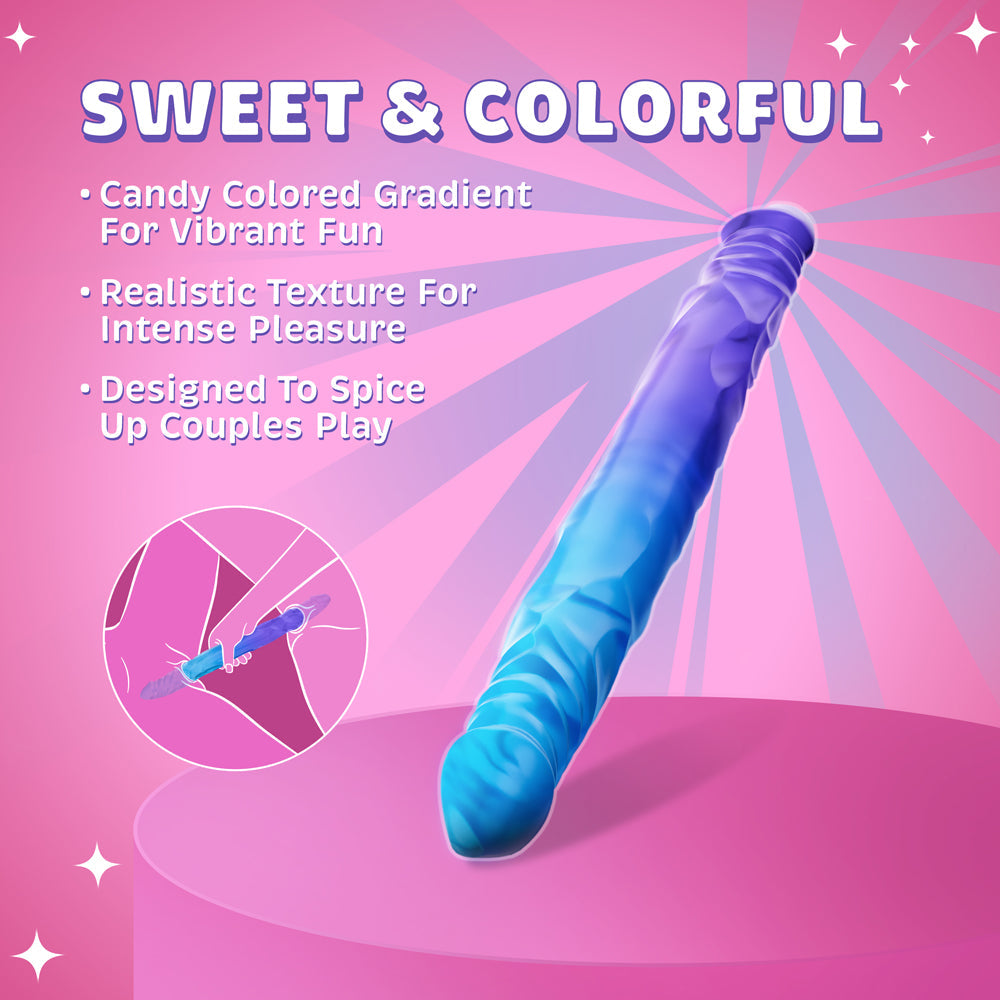 Blush B Yours 14" Large Double Dong Sugar Stud - Multi Color