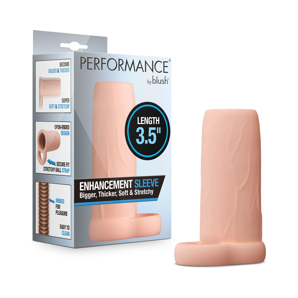 Blush Performance 3.5" Enhancement Sleeve - Beige