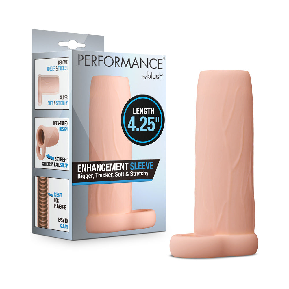 Blush Performance 4.25" Enhancement Sleeve - Beige