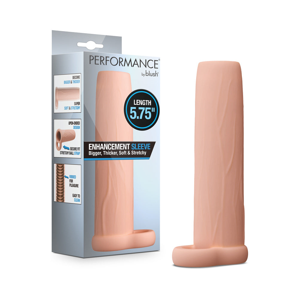 Blush Performance 5.75" Enhancement Sleeve - Beige