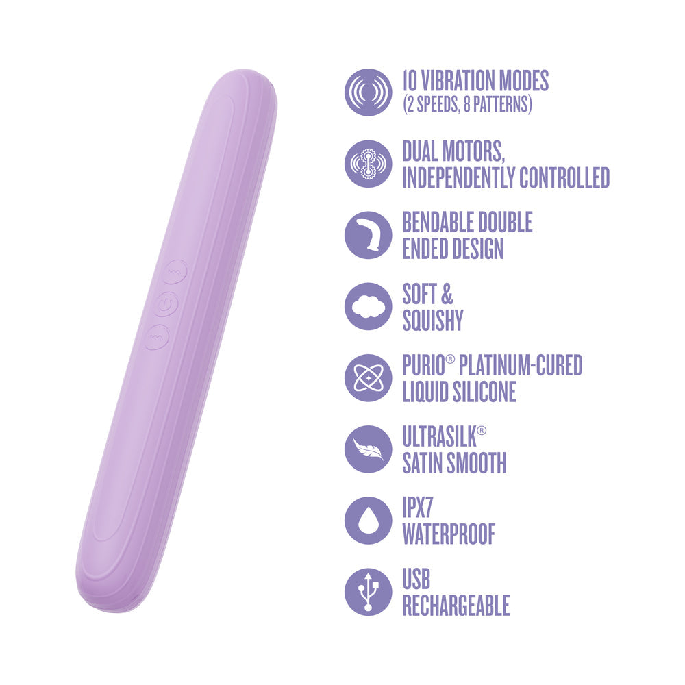 Play With Me Double Ended Vibrator - Purple