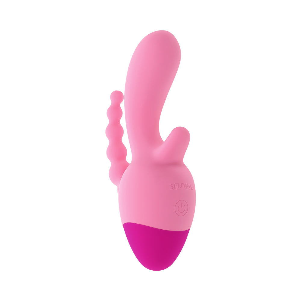 Selopa Game On Rechargeable Three Point Vibrator - Pink