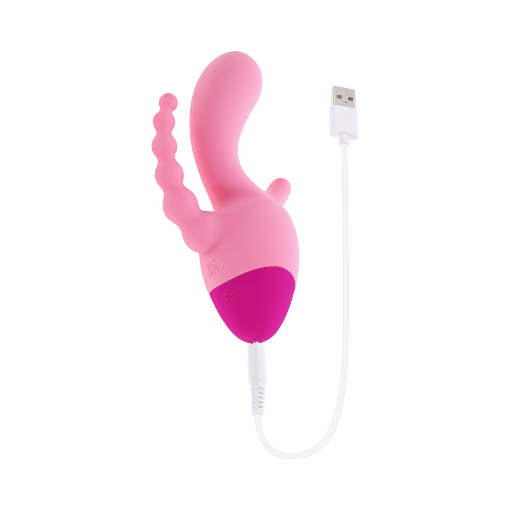 Selopa Game On Rechargeable Three Point Vibrator - Pink