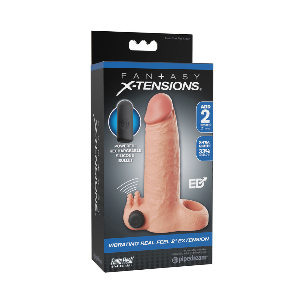 Fantasy X-Tensions Vibrating Real Feel 2" Extension - Light