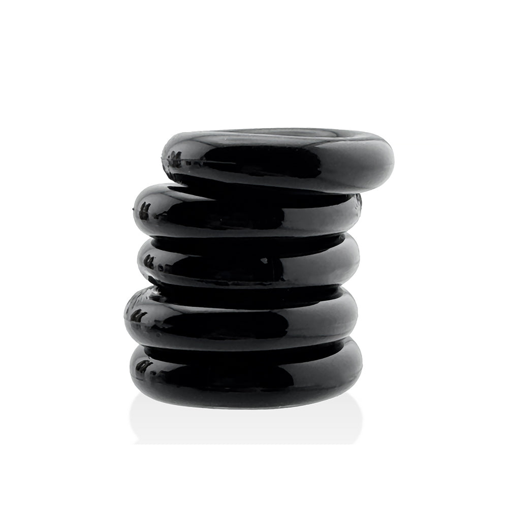 Hunky Junk Jacker 5 Pack Cockrings - Black
