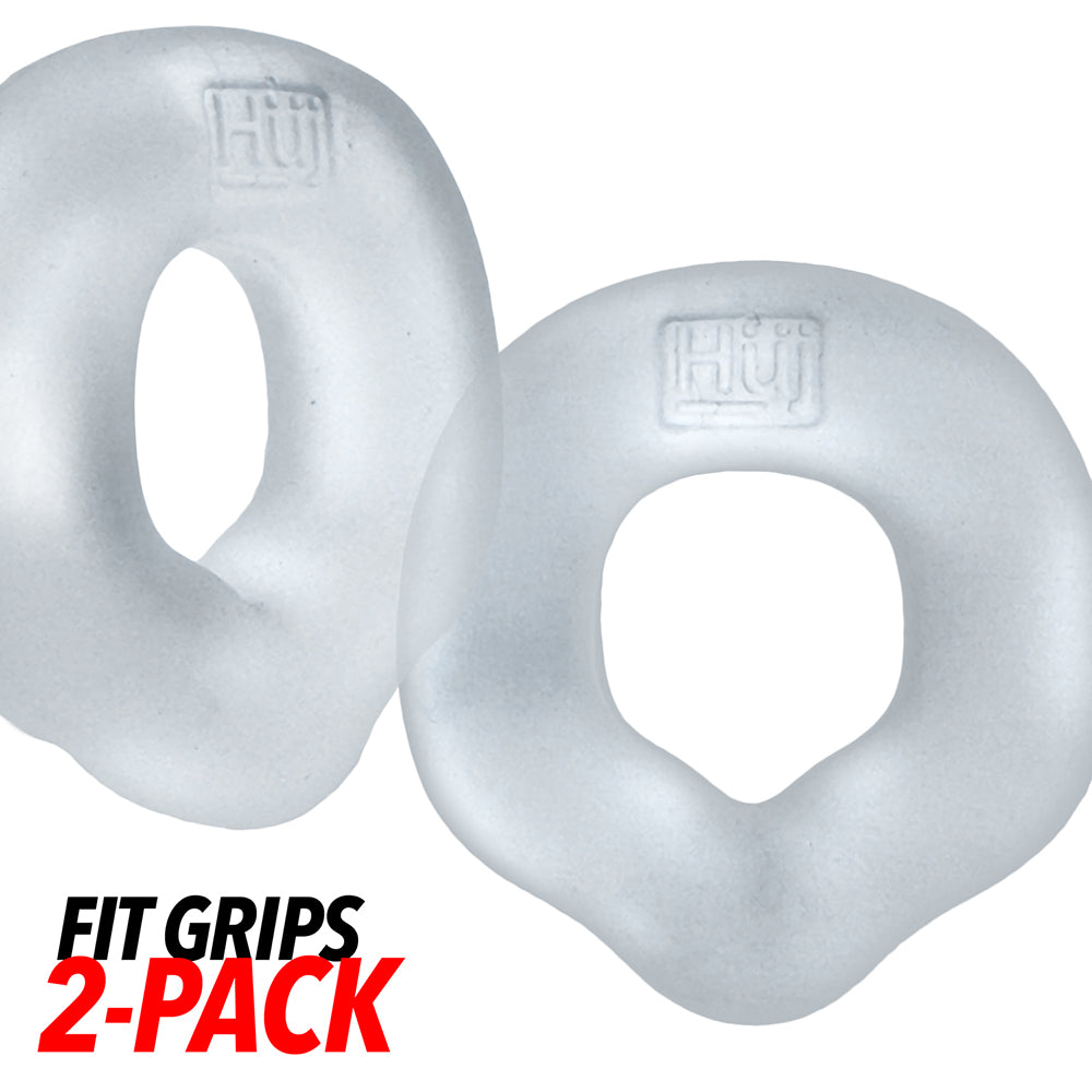 Hunky Junk Fit Grips 2 Pack Ergo-Fit Cockrings - Clear