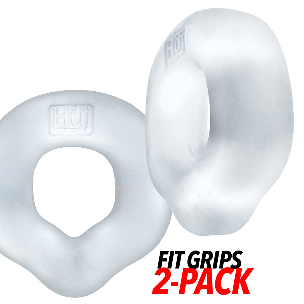 Hunky Junk Fit Grips 2 Pack Ergo-Fit Cockrings - Clear