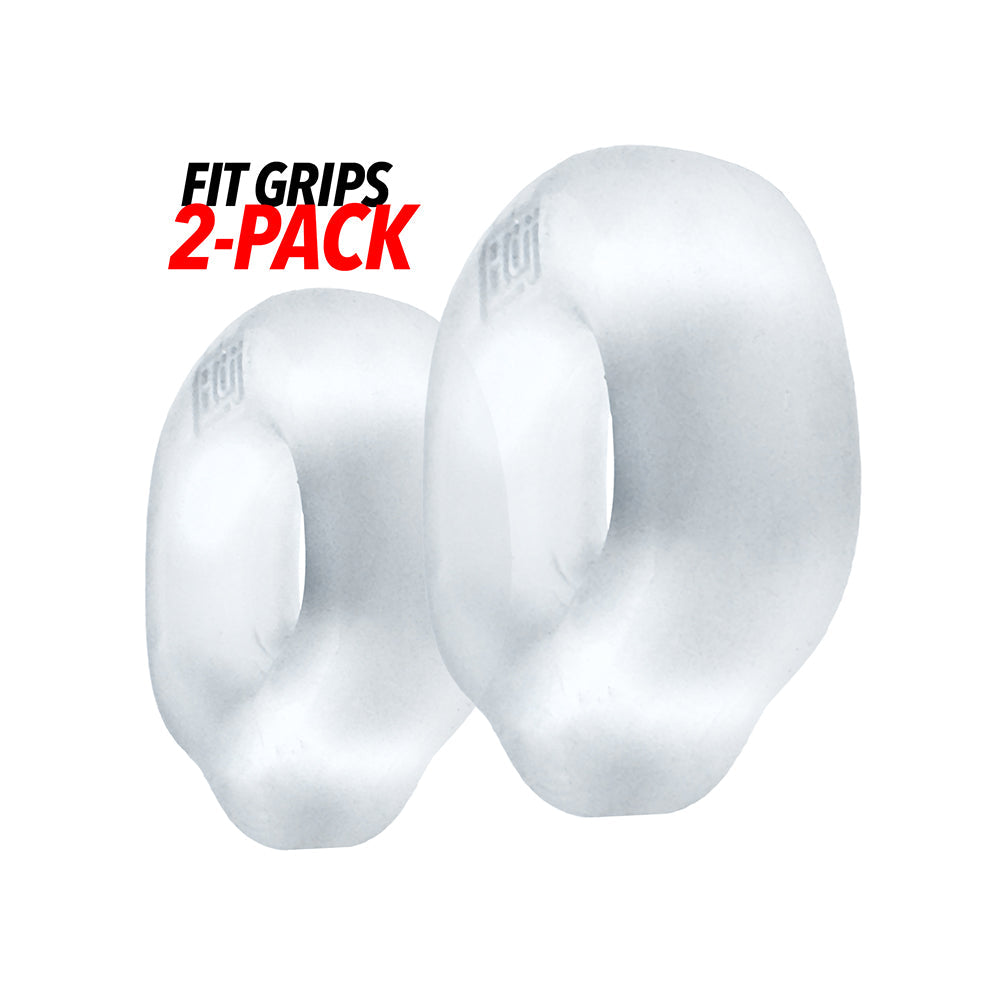 Hunky Junk Fit Grips 2 Pack Ergo-Fit Cockrings - Clear