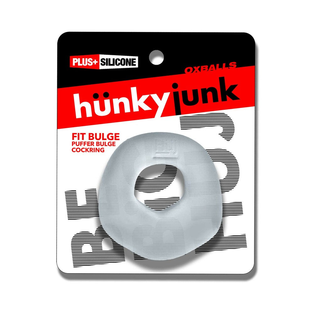 Hunky Junk Fit Bulge Hung-Style Cockring - Clear Steam