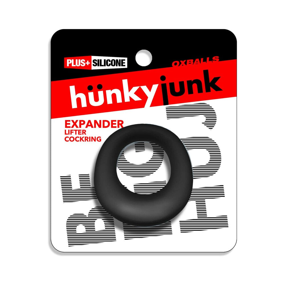 Hunky Junk Expander Slimmer Scoop Cockring - Black Fog