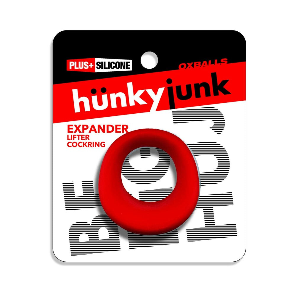 Hunky Junk Expander Slimmer Scoop Cockring - Red Velvet