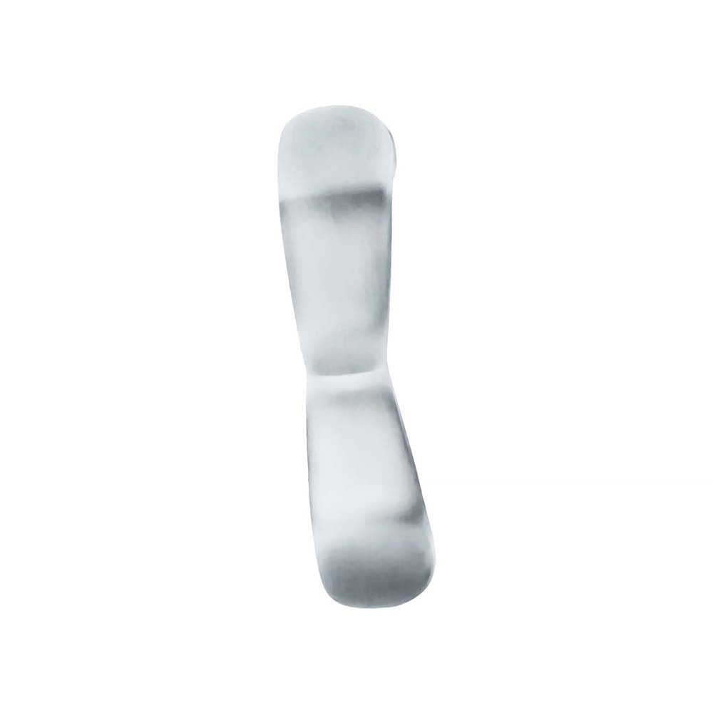 Hunky Junk Boomerang Double Ring Cockring & Nut-Tugger - Clear Steam