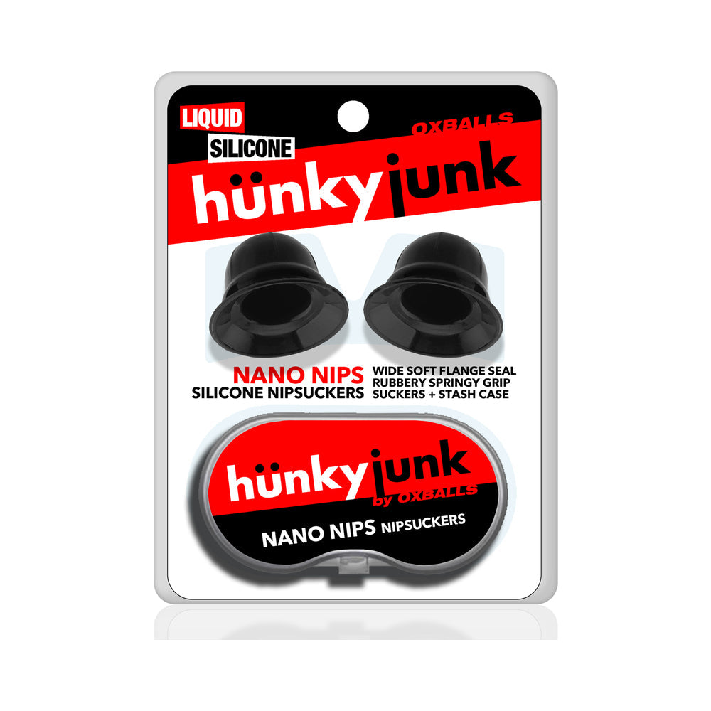 Hunky Junk Nano Nips Nipple Nubs - Black Silicone