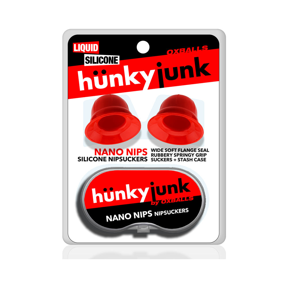 Hunky Junk Nano Nips Nipple Nubs - Red Silicone