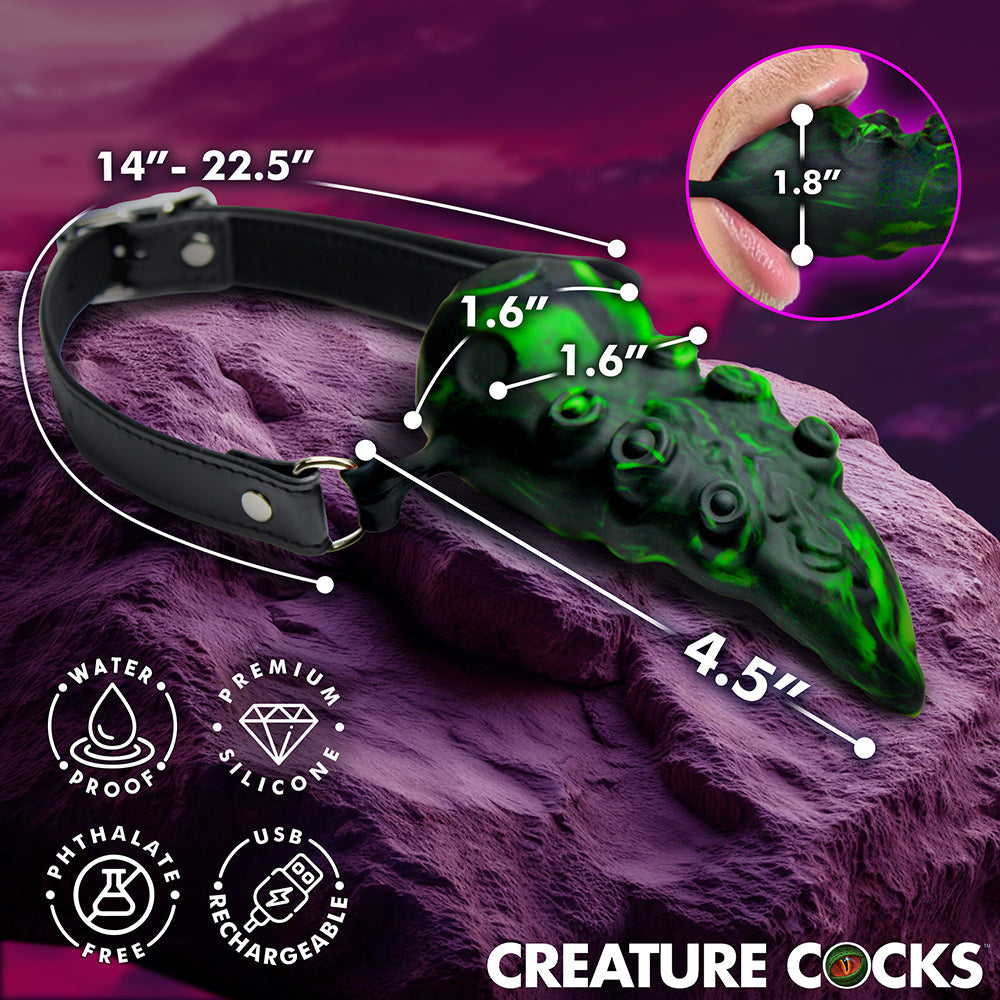 Creature Cocks Dragon's Lick Vibrating Tentacle Tongue - Green
