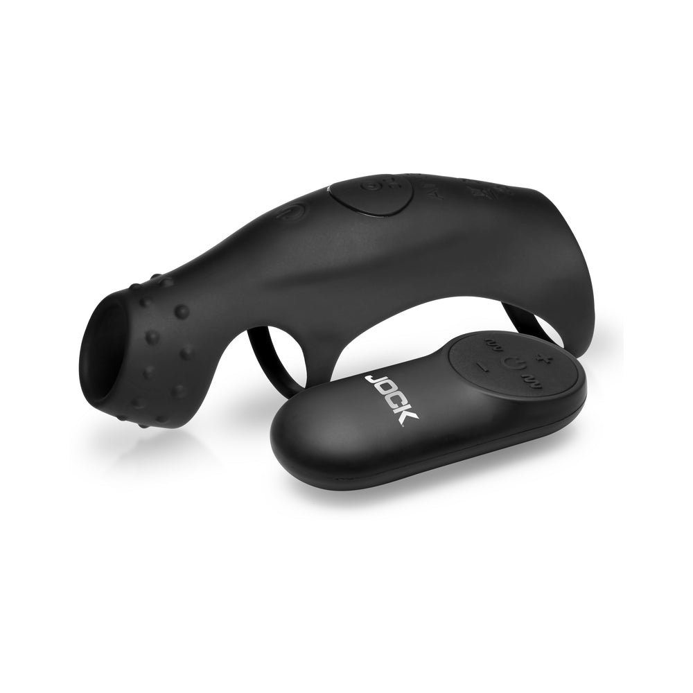 Curve Toys Jock Enhancers Rush Vibrating Penis Sleeve C-Ring w/Remote
