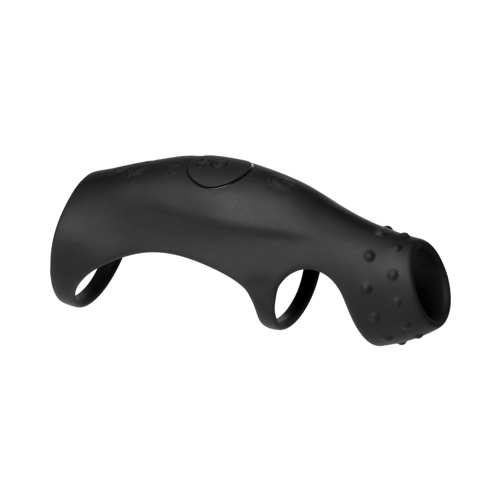 Curve Toys Jock Enhancers Rush Vibrating Penis Sleeve C-Ring w/Remote
