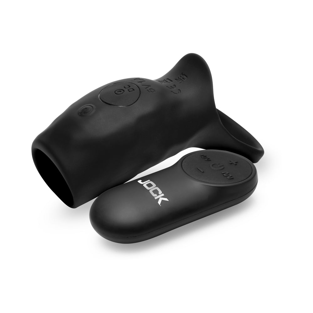 Curve Toys Jock Enhancers Surge Vibrating Penis Sleeve C-Ring w/Remote