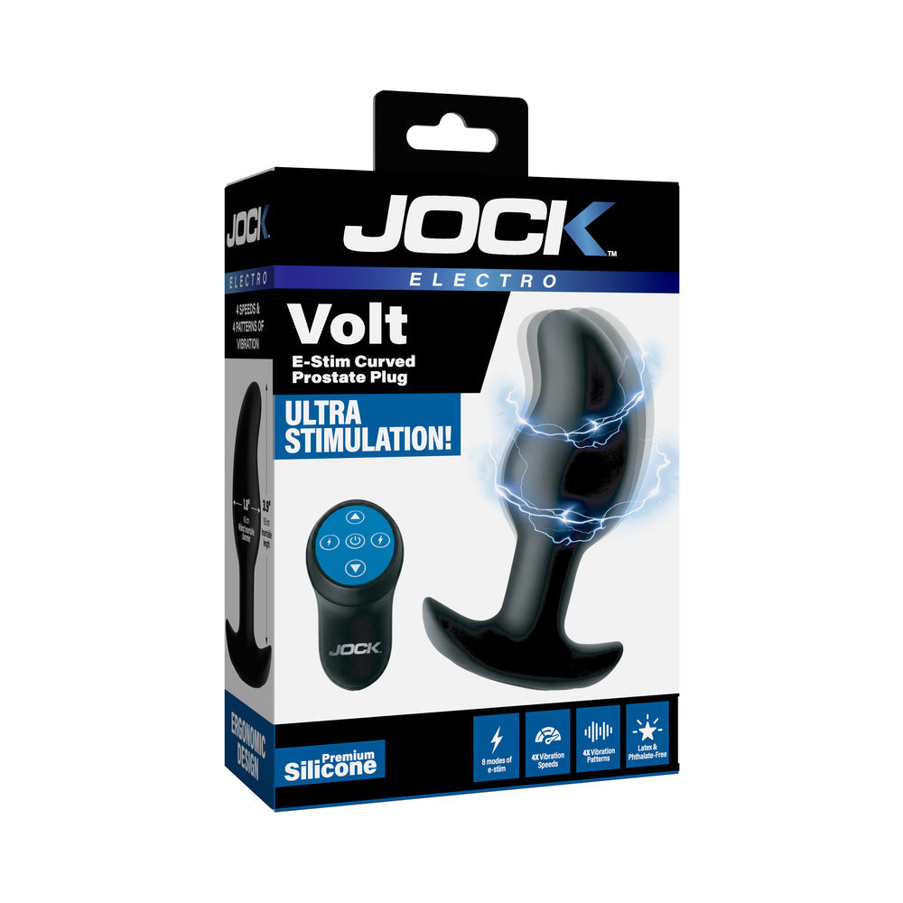Curve Toys Jock Electro Volt E-Stim Curved Prostate Plug