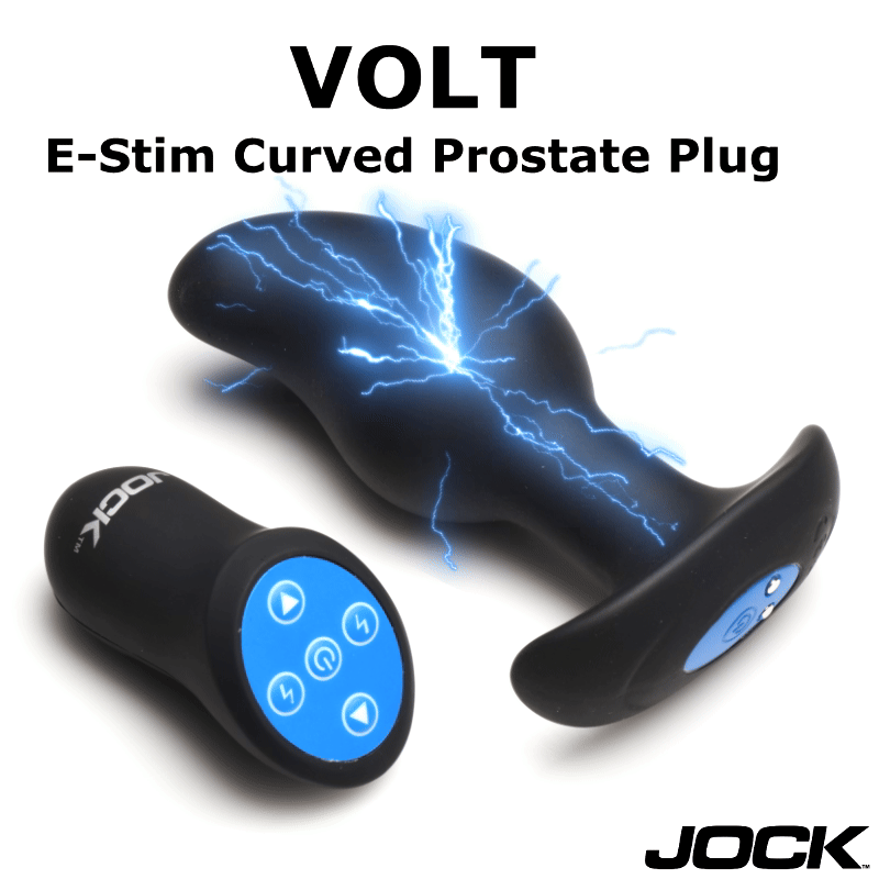 Curve Toys Jock Electro Volt E-Stim Curved Prostate Plug