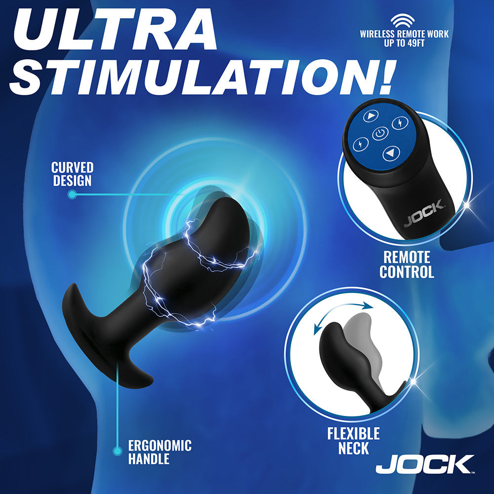Curve Toys Jock Electro Volt E-Stim Curved Prostate Plug