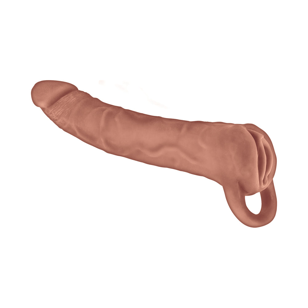 The Great Extender 2 in 1 8" Extender & Masturbator - Brown