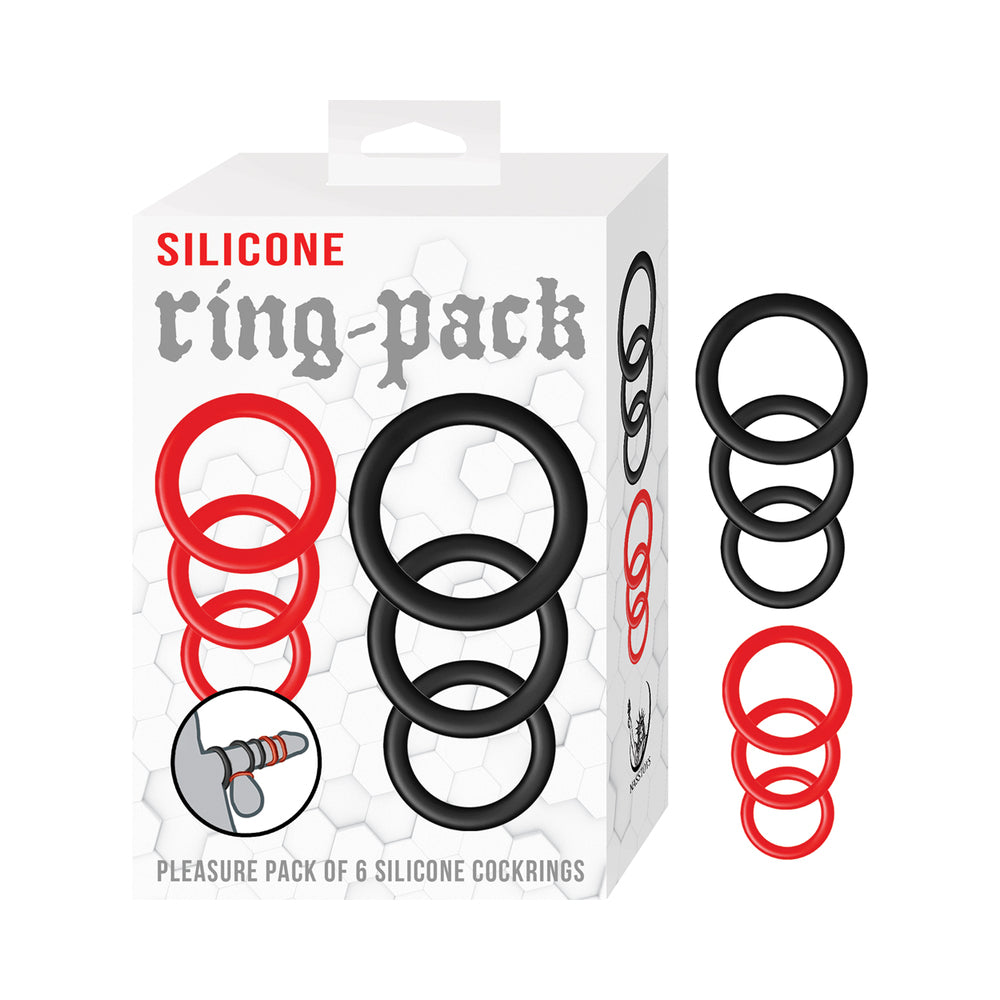 Nasstoys Silicone Ring Pack - Red/Black