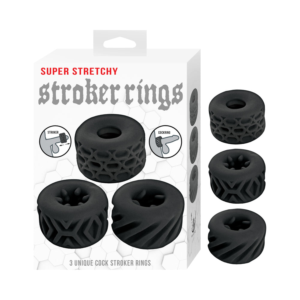 Nasstoys Super Stretchy Stroker Rings - Black