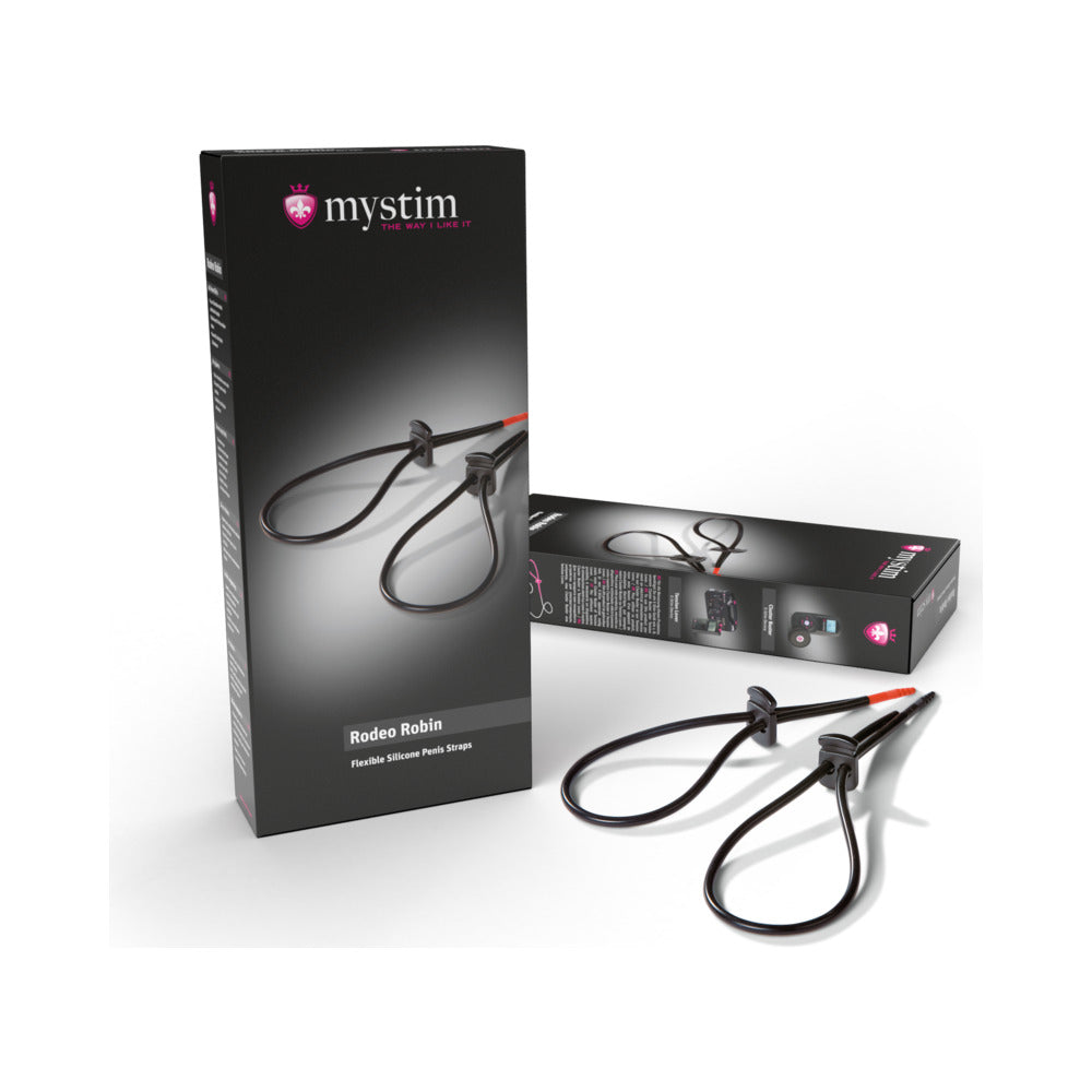 Mystim Rodeo Robin Penis & Testicle Strap Set - Black