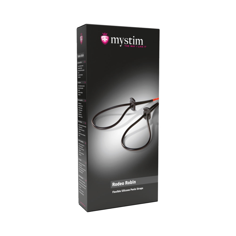 Mystim Rodeo Robin Penis & Testicle Strap Set - Black
