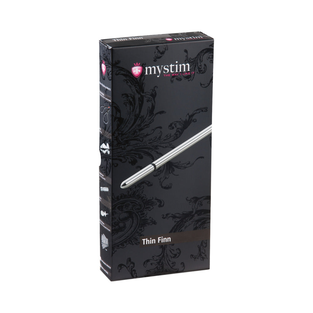 Mystim Thin Finn eStim Urethral Sound - Silver