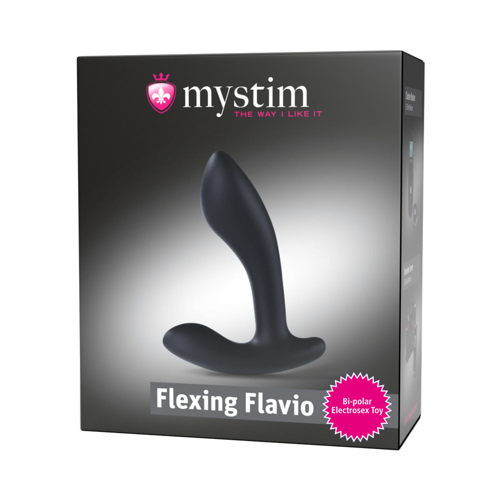 Mystim Flexing Flavio eStim Silicone Prostate Stimulator - Black