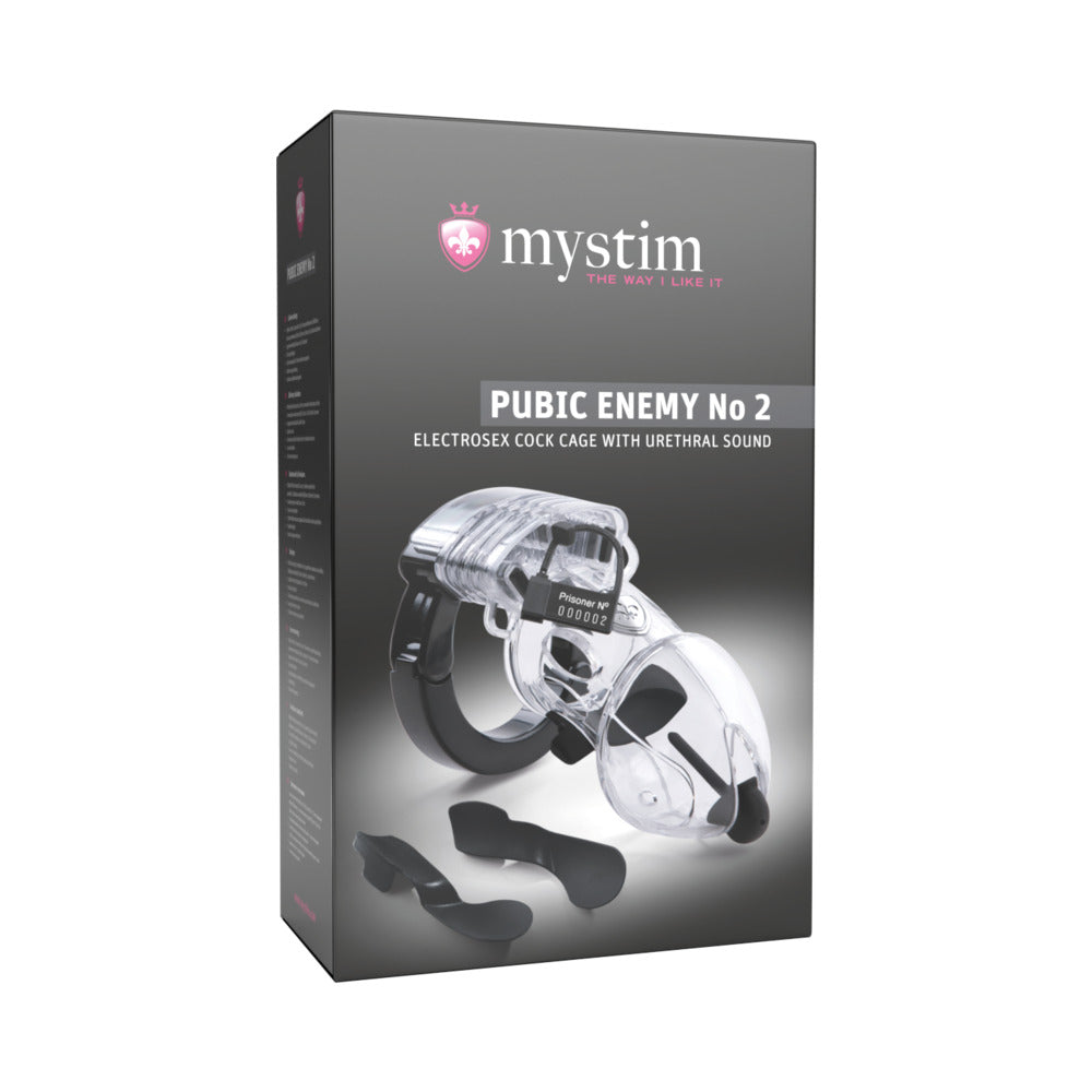 Mystim Pubic Enemy #2 Cock Cage - Clear