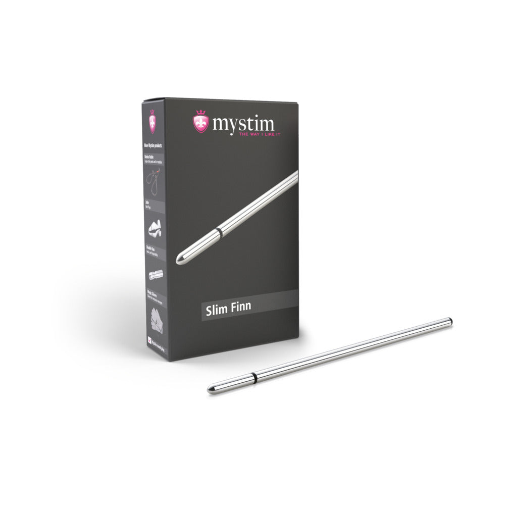Mystim Slim Finn eStim Urethral Sound - Silver