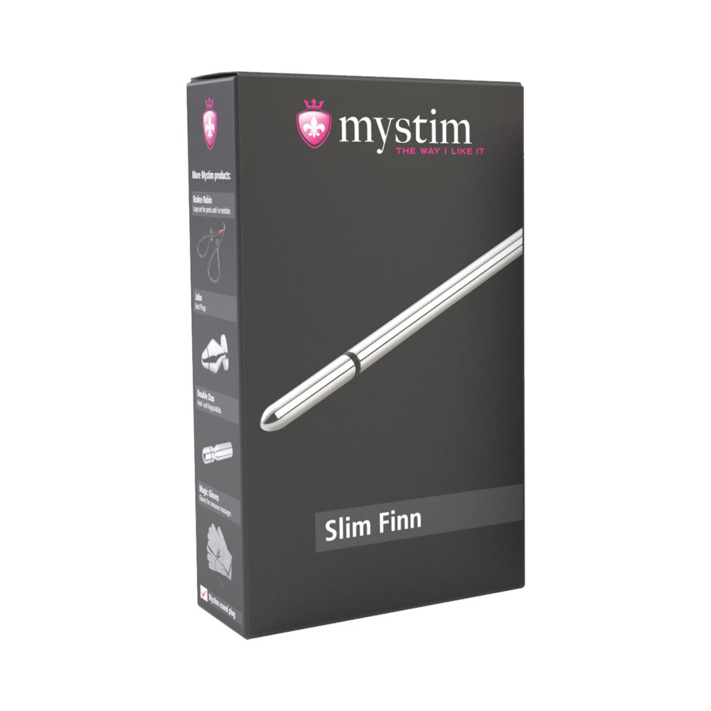 Mystim Slim Finn eStim Urethral Sound - Silver