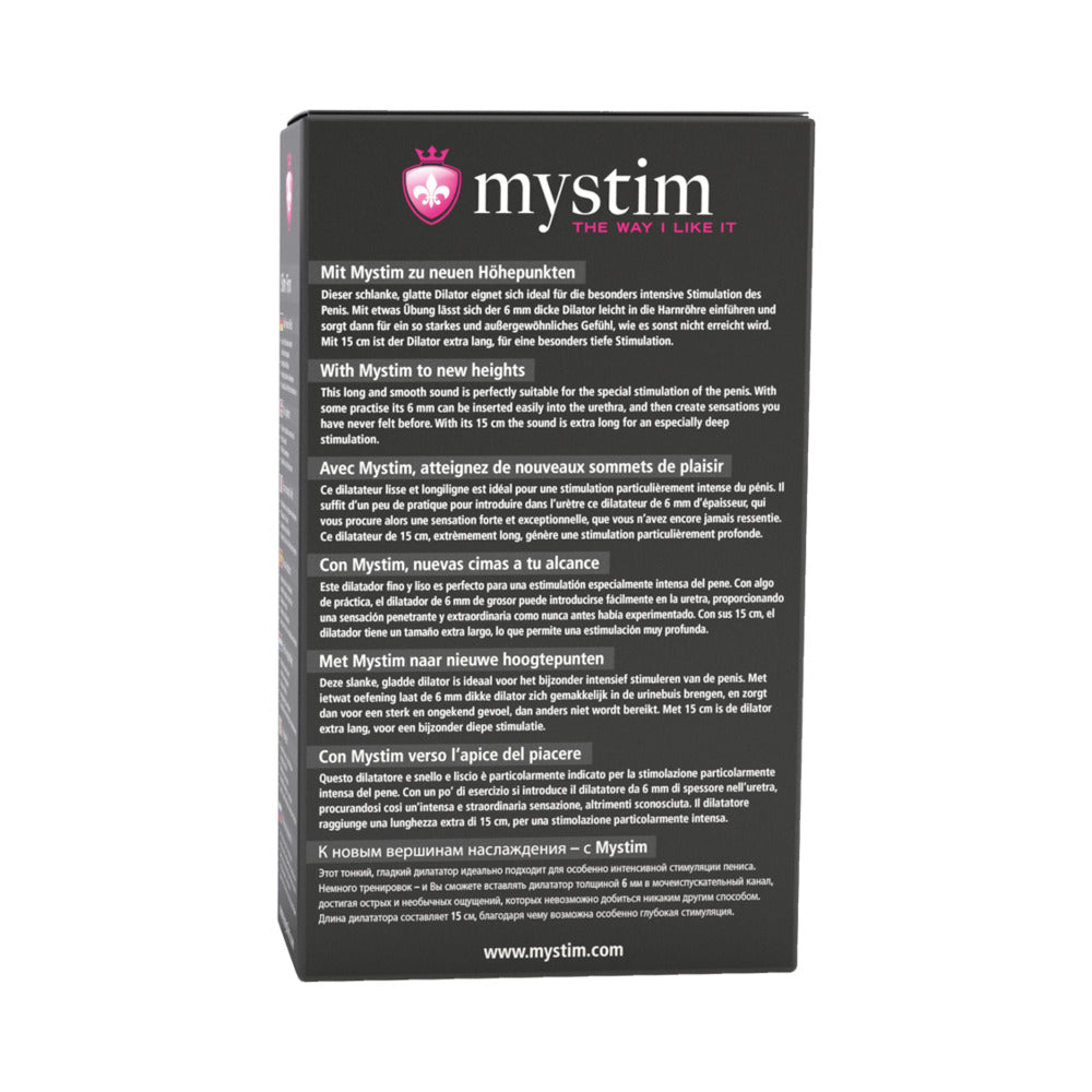 Mystim Slim Finn eStim Urethral Sound - Silver
