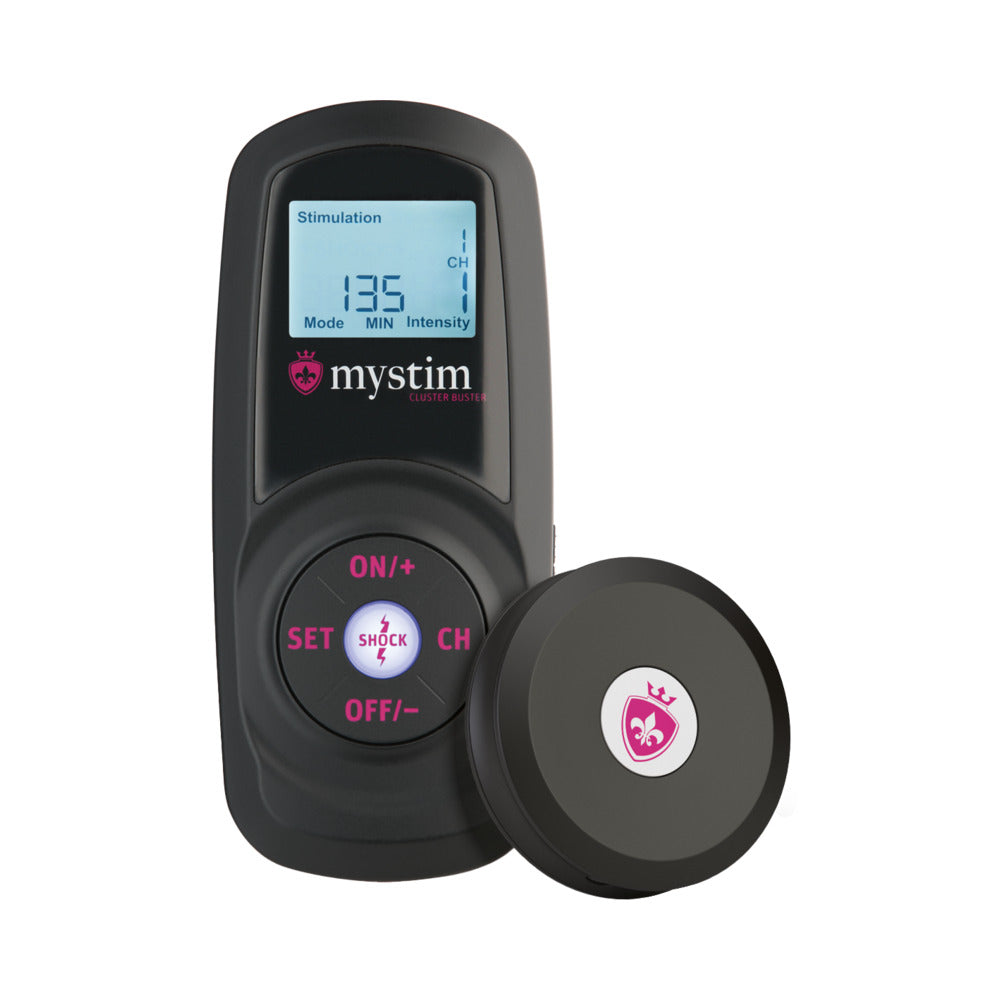 Mystim Cluster Buster Wireless eStim Starter Kit - Black
