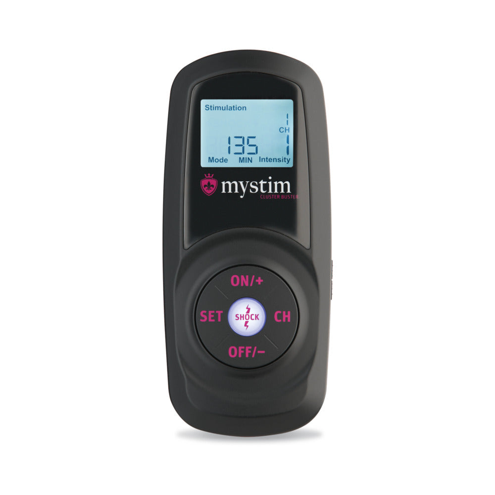 Mystim Cluster Buster Wireless eStim Starter Kit - Black