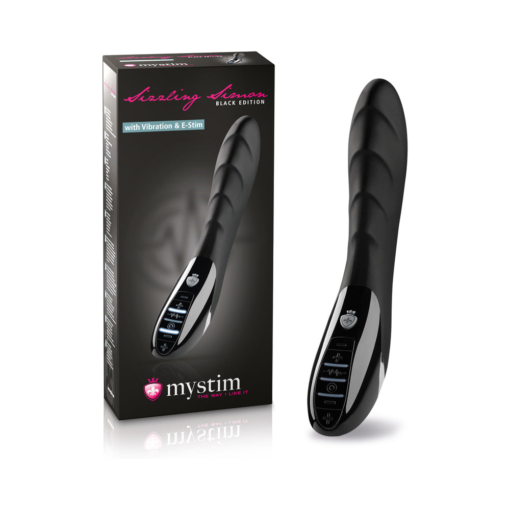 Mystim Sizzling Simon eStim Vibrator Black Edition - Black