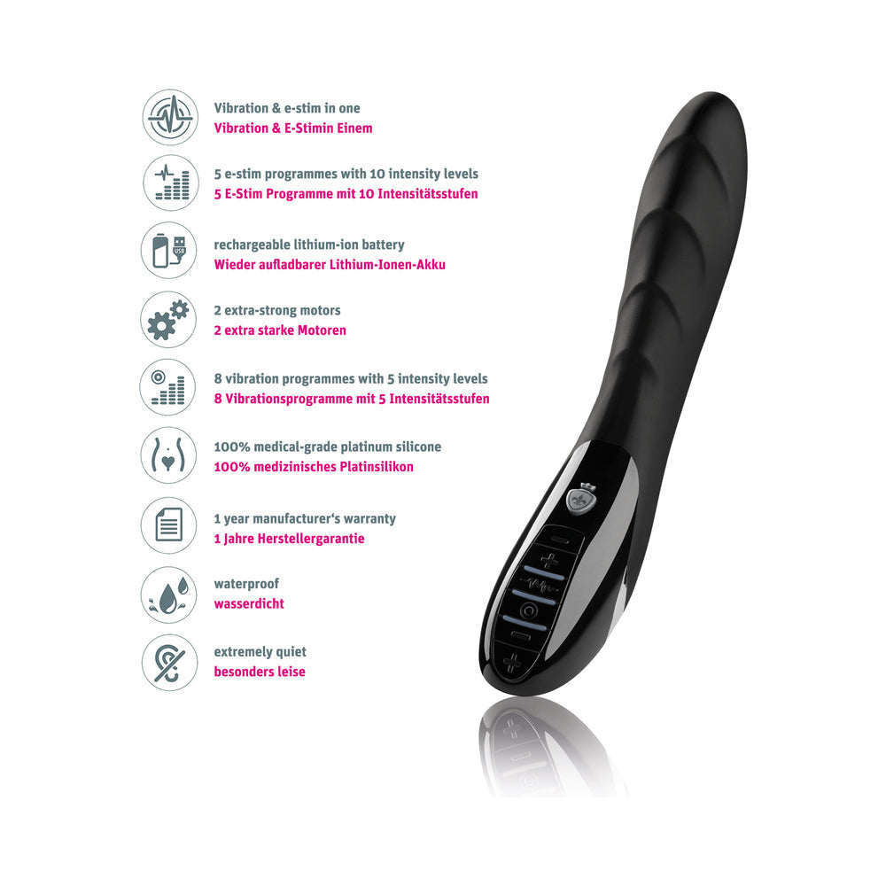 Mystim Sizzling Simon eStim Vibrator Black Edition - Black