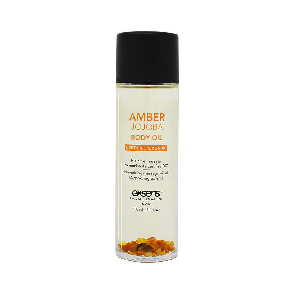 Exsens Organic Crystal Infused Body Oil-Amber Jojoba 3.4oz
