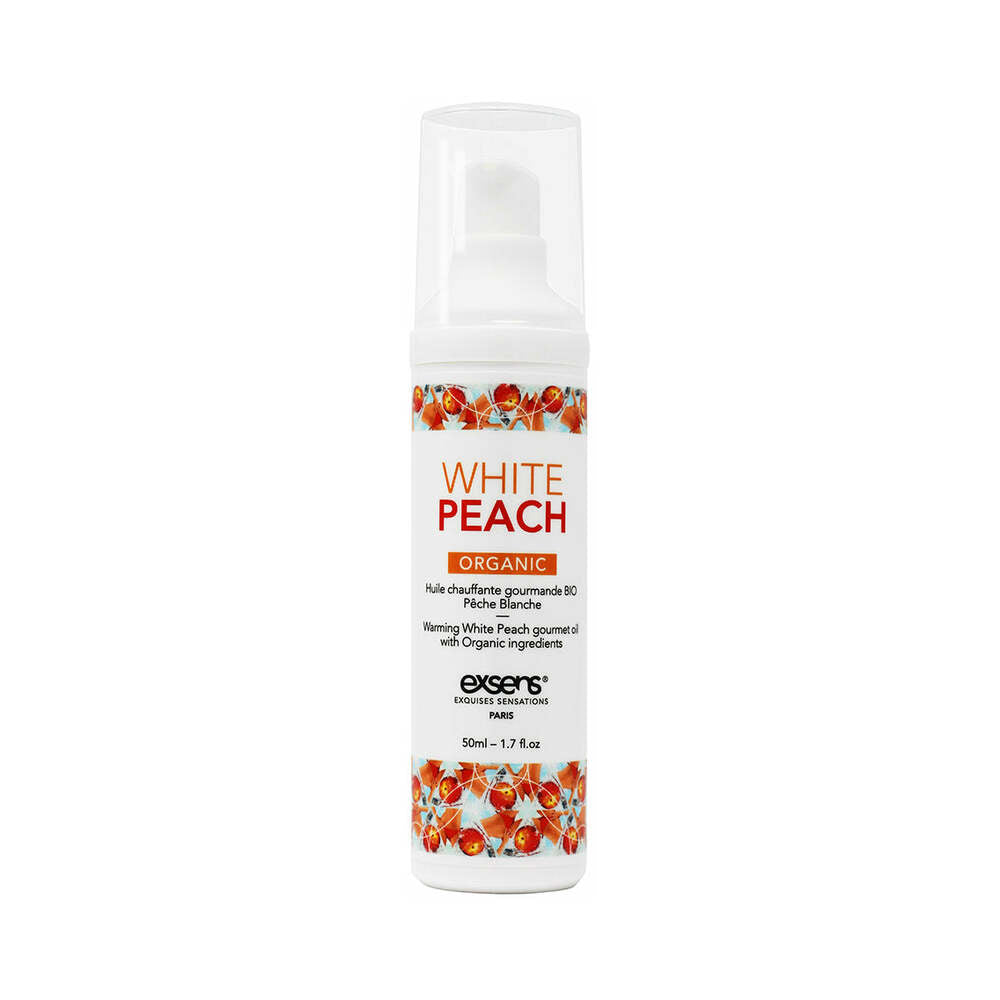 Exsens Organic Warming Gourmet Massage Oil-White Peach Organic 1.7oz