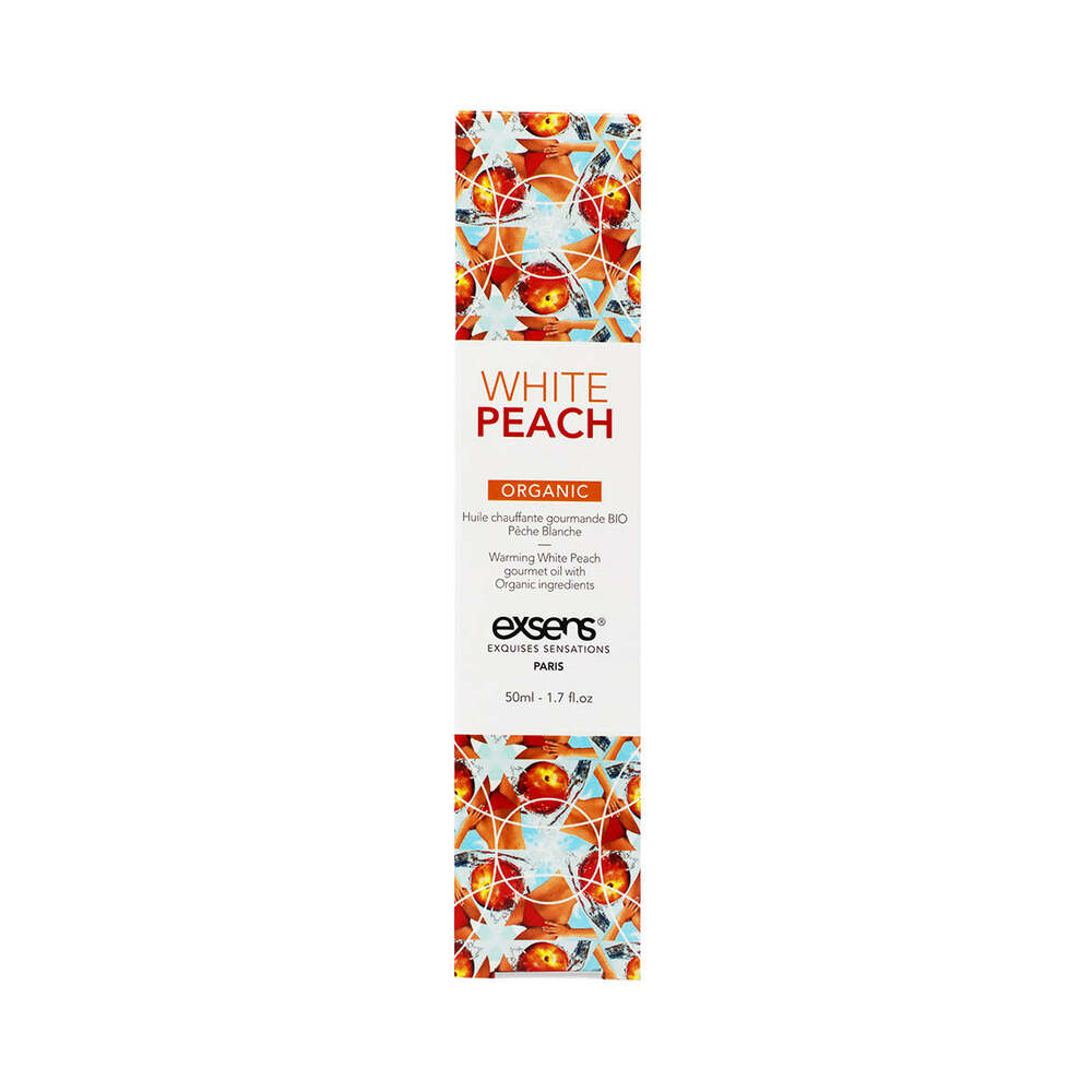 Exsens Organic Warming Gourmet Massage Oil-White Peach Organic 1.7oz