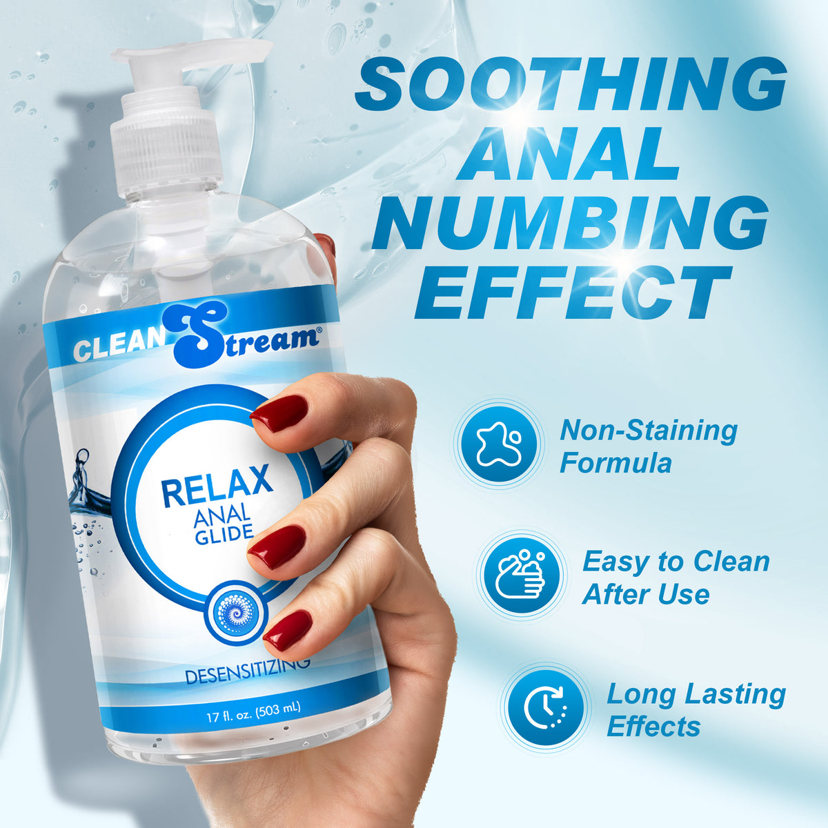 Clean Stream Relax Desensitizing Anal Lube 17 oz