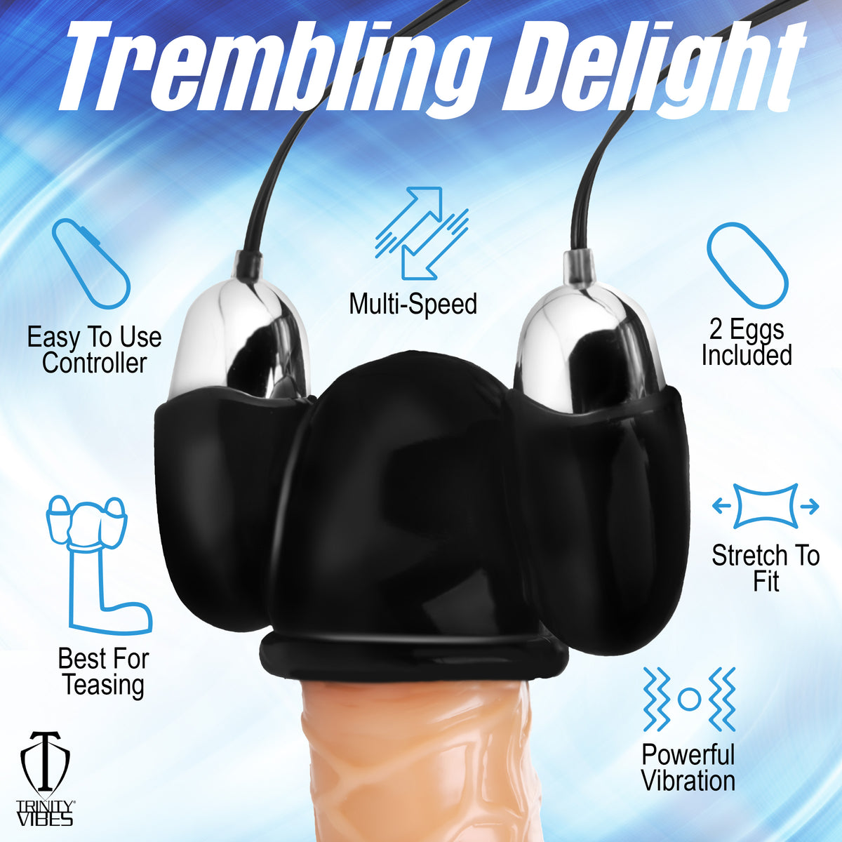 Trinity 4 Men Multi Speed Vibrating Penis Head Teaser