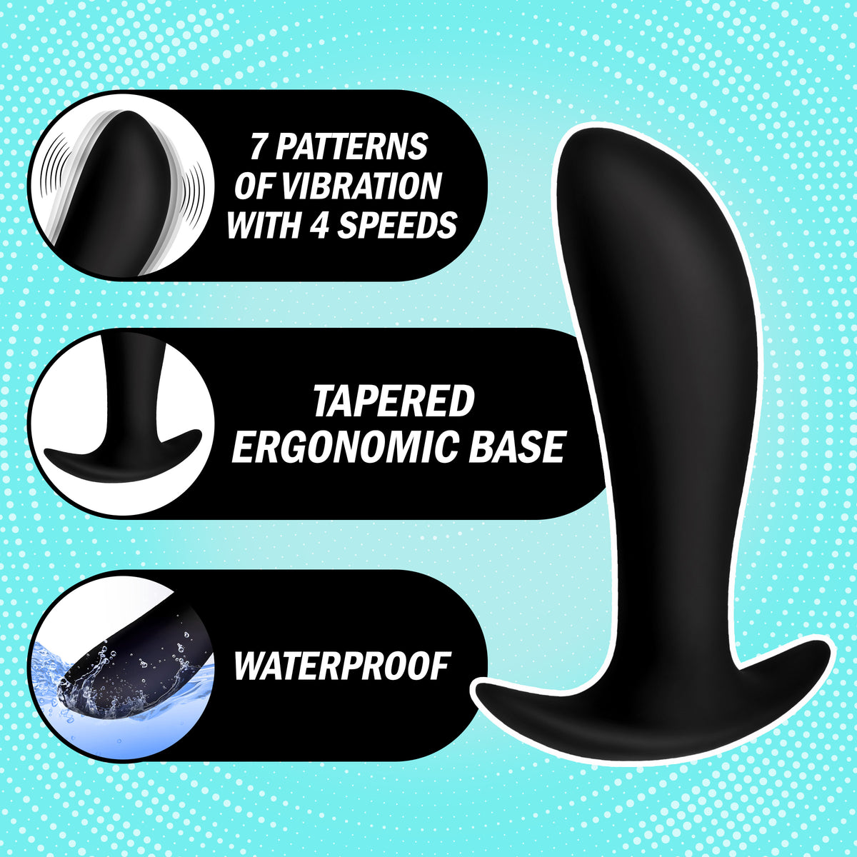 Silicone Prostate Vibrator with Remote Control