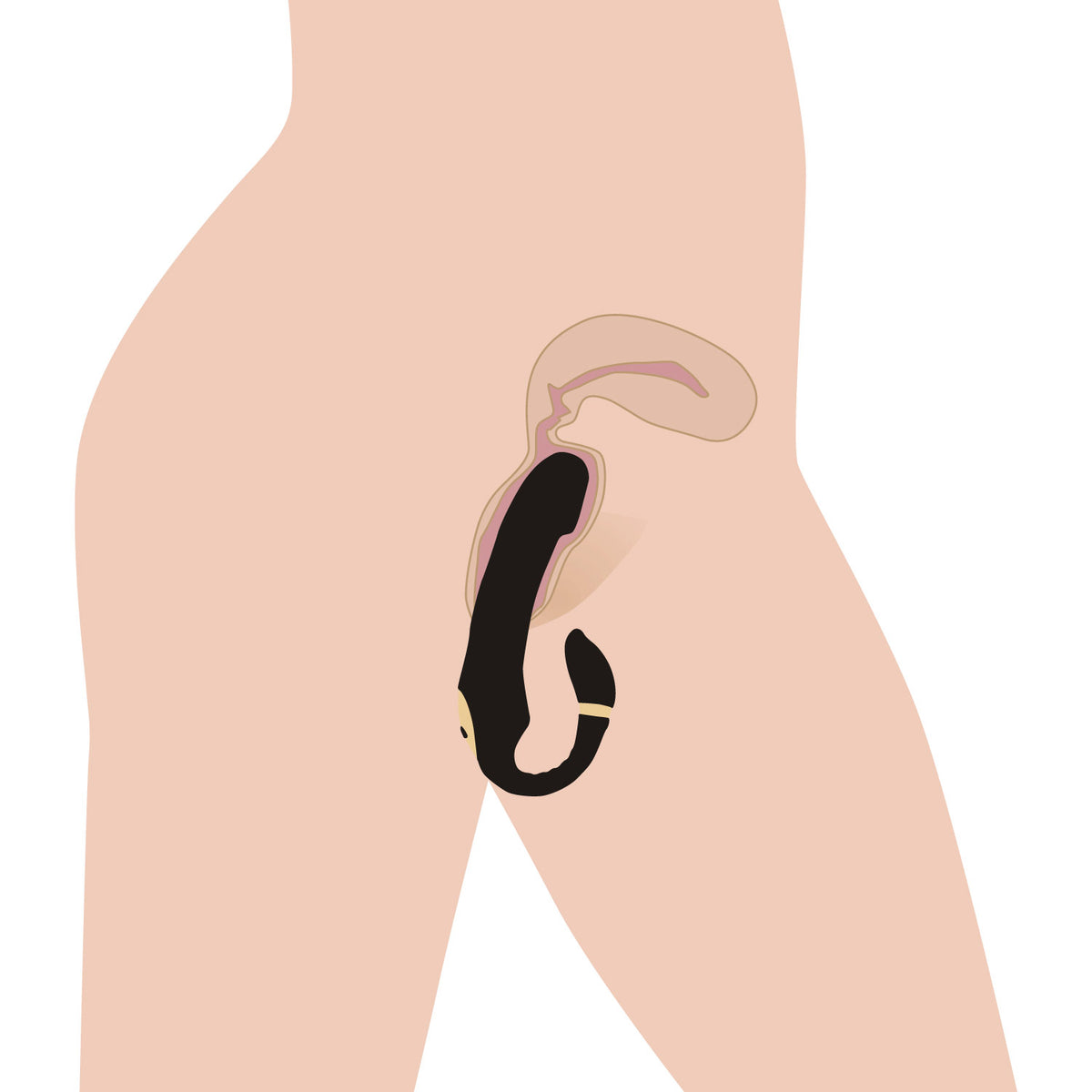 Inmi 10x Pleasure Pose Come Hither Silicone Vibrator with Poseable Clit Stim